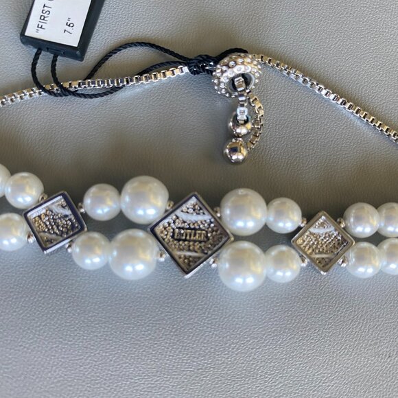 Butler FAC Double Strand Faux Pearl & Crystal Bracelet - Picture 3 of 7